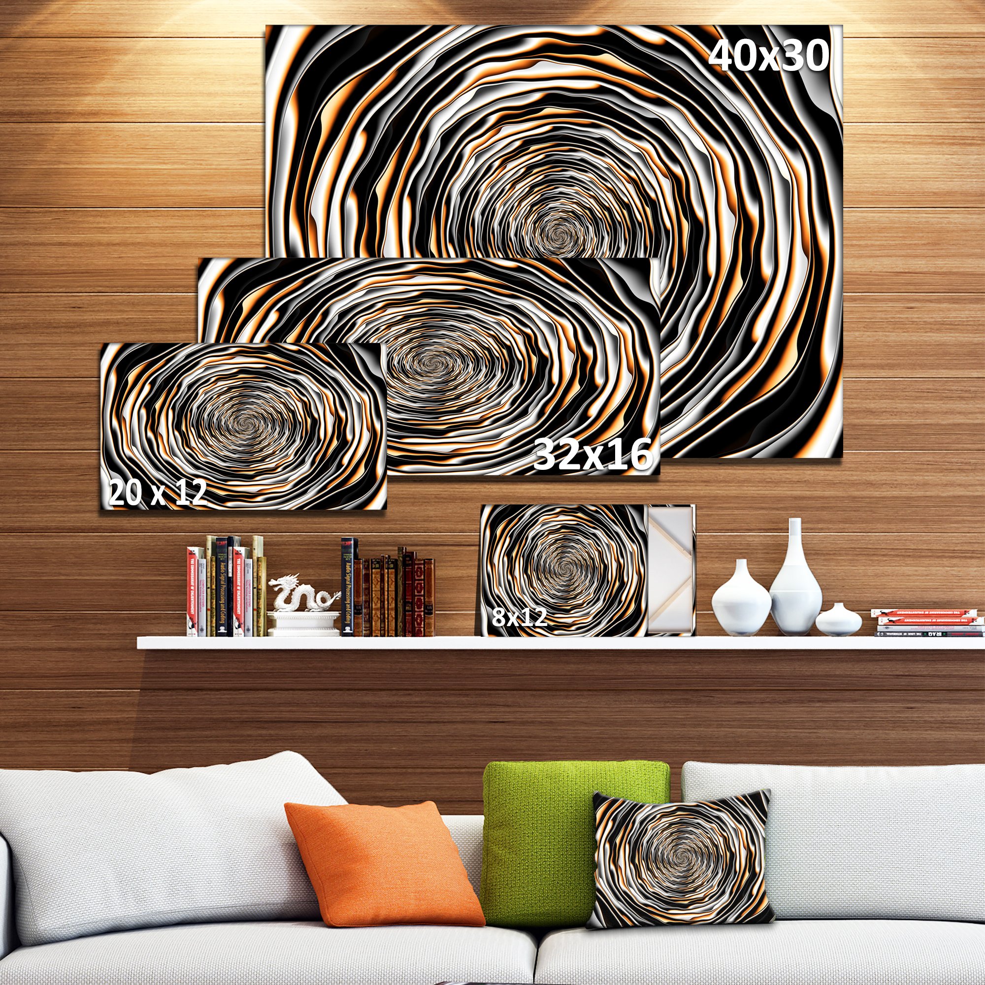 Amazon.com: Designart Fractal Rotating Abstract Design Canvas